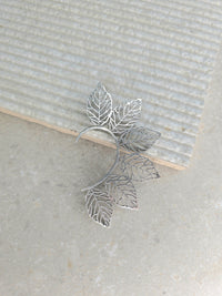 Silver Leaf Ear Cuff