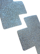 Silver Glitter Cross Pasties