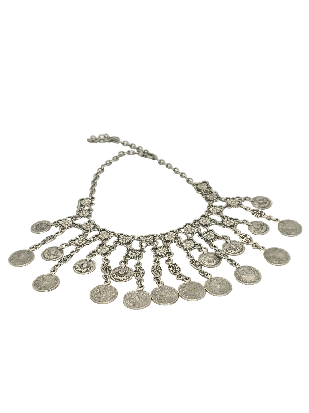 Silver Distressed Queen Choker