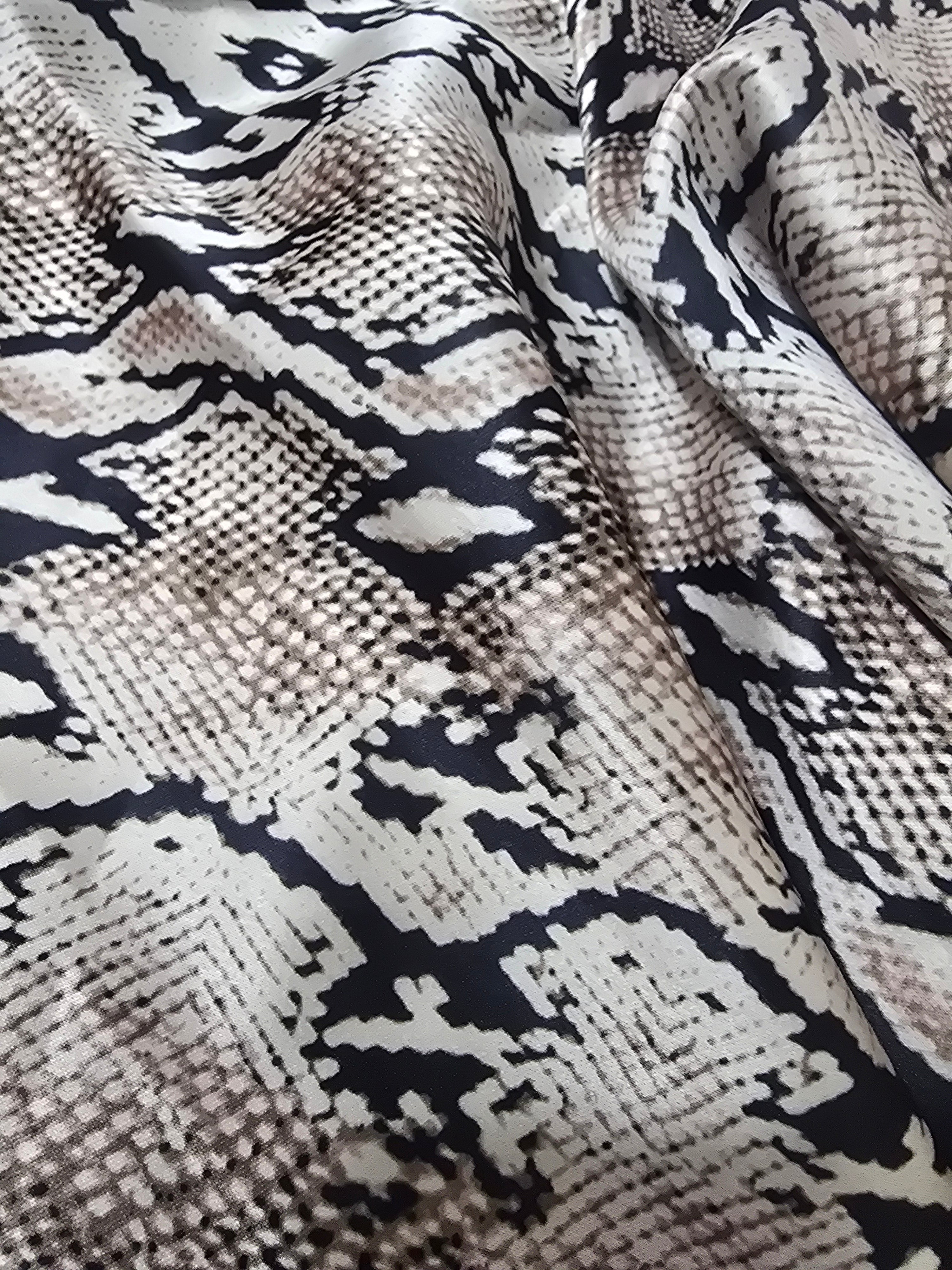 Snake Satin Maxi Dress