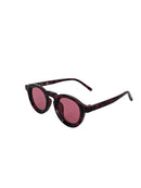 Red cheetah pink red frame sunglasses