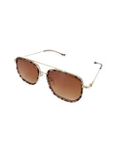 Leopard Metal Frame Sunglasses