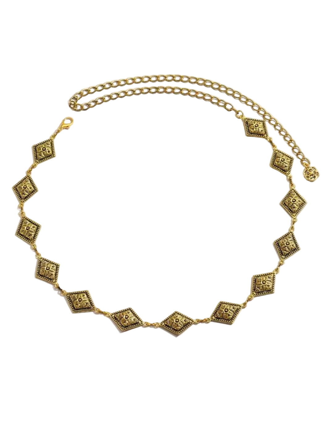 Gold Geometric Waistchain