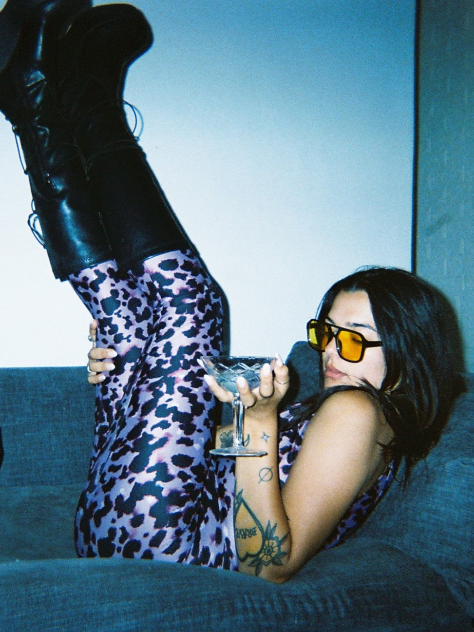 Purple Leopard Tank Catsuit