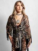 Leopard Tie Kimono