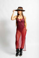 Red Wolfkop Maxi Dress