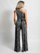 Silver Tiger Flare Pants
