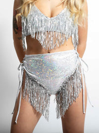Prism Fringe Lace Up Bottoms