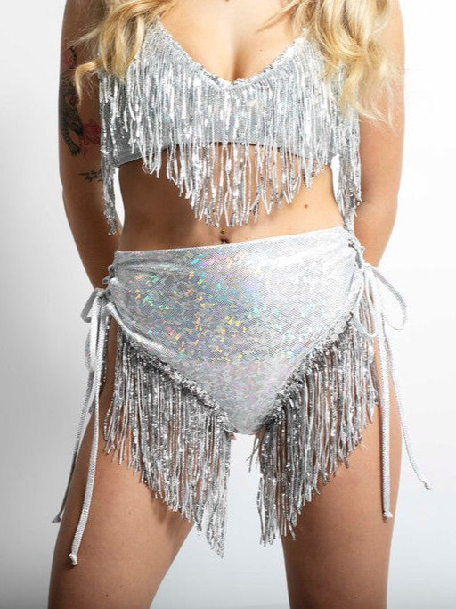 Prism Fringe Lace Up Bottoms