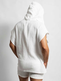 White Pangea Hooded Top