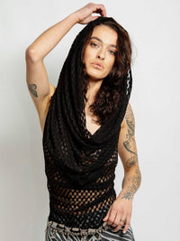 Black Lace Hood