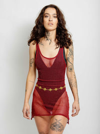Red Wolfkop Dress
