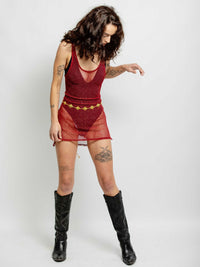 Red Wolfkop Dress
