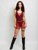 Red Wolfkop Dress