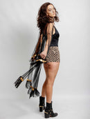Gold Mesura Black Mesh Kimono