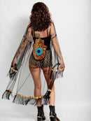 Gold Mesura Black Mesh Kimono