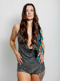 Rave Cowl Neck Tie Top