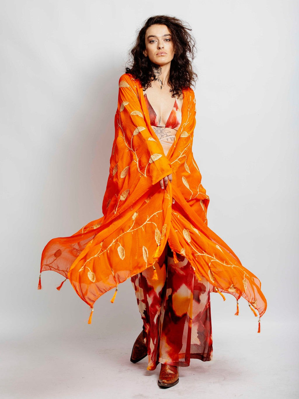 Orange Ruhi Kimono