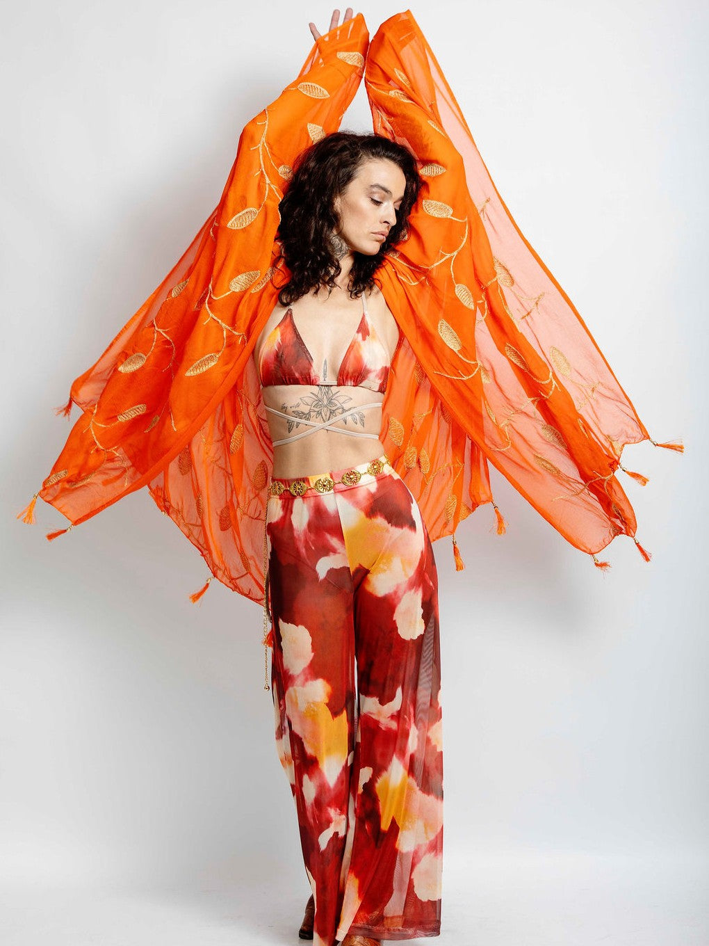 Orange Ruhi Kimono