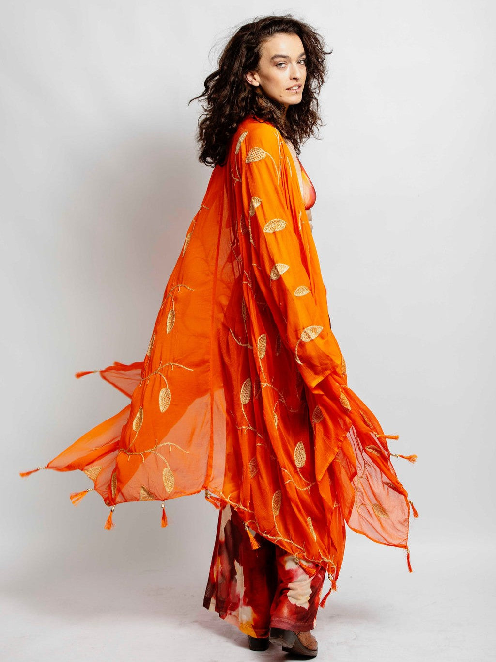 Orange Ruhi Kimono