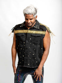 Gold Pope Denim vest