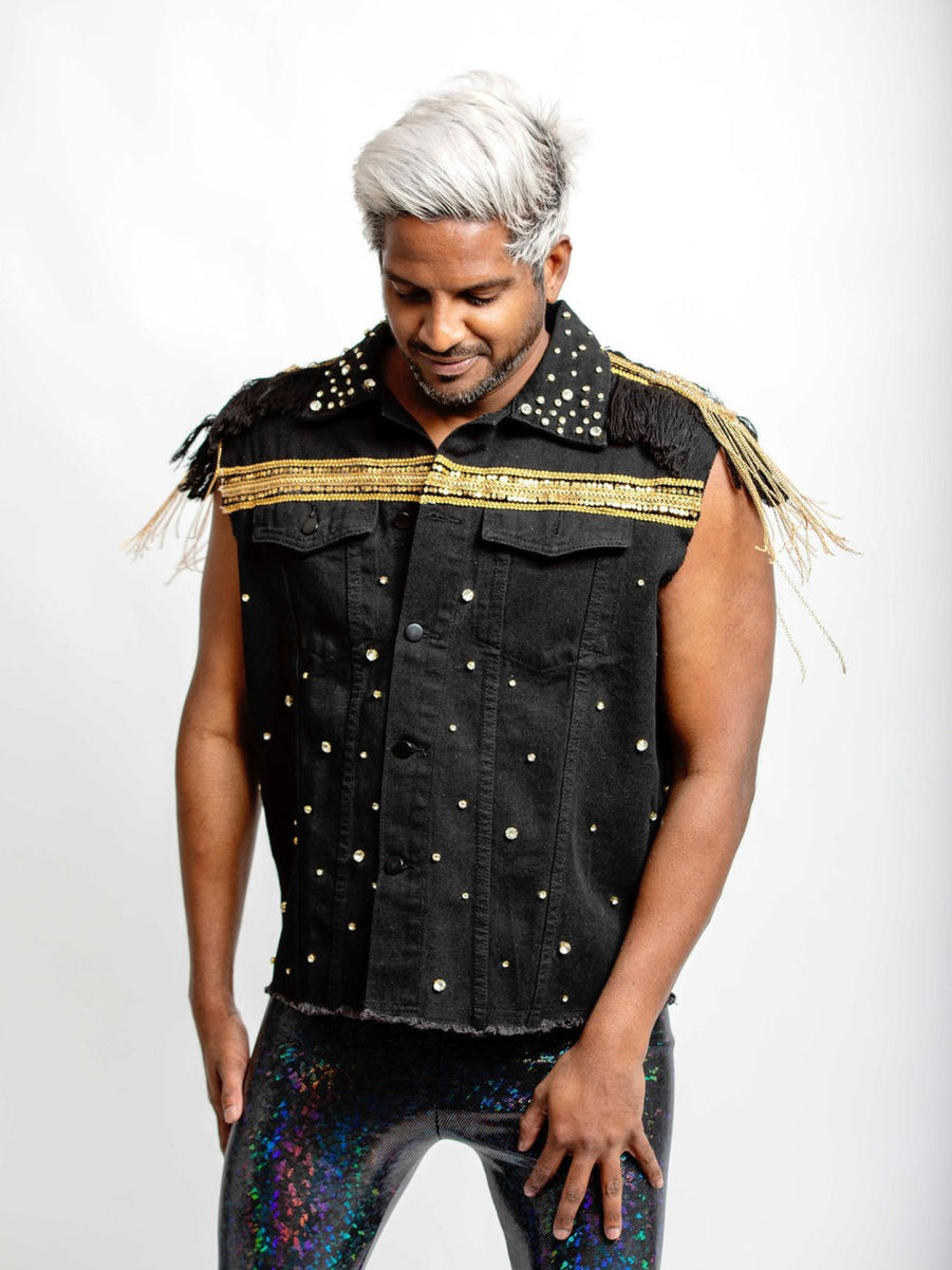 Gold Pope Denim vest