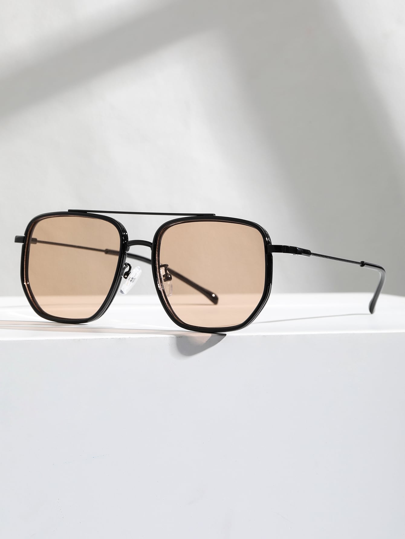 Brown Metal Frame Sunglasses