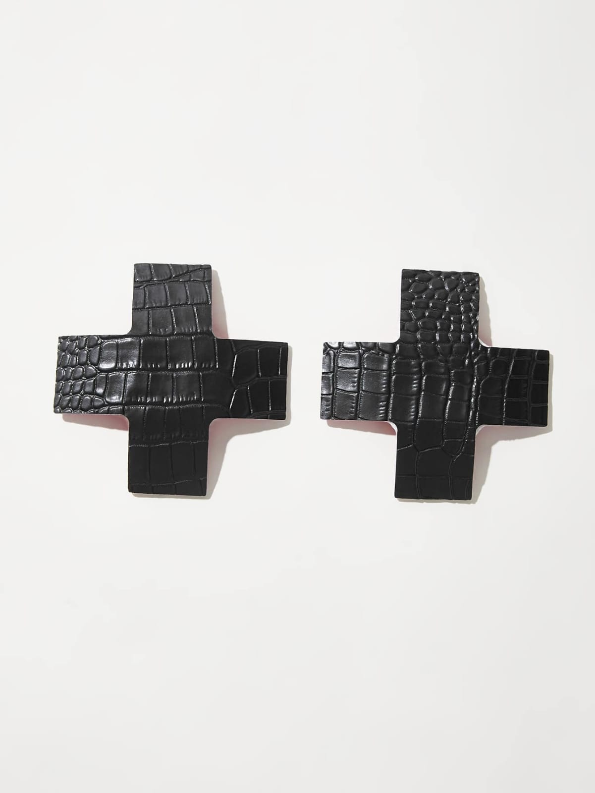 Black Leather Cross Pasties