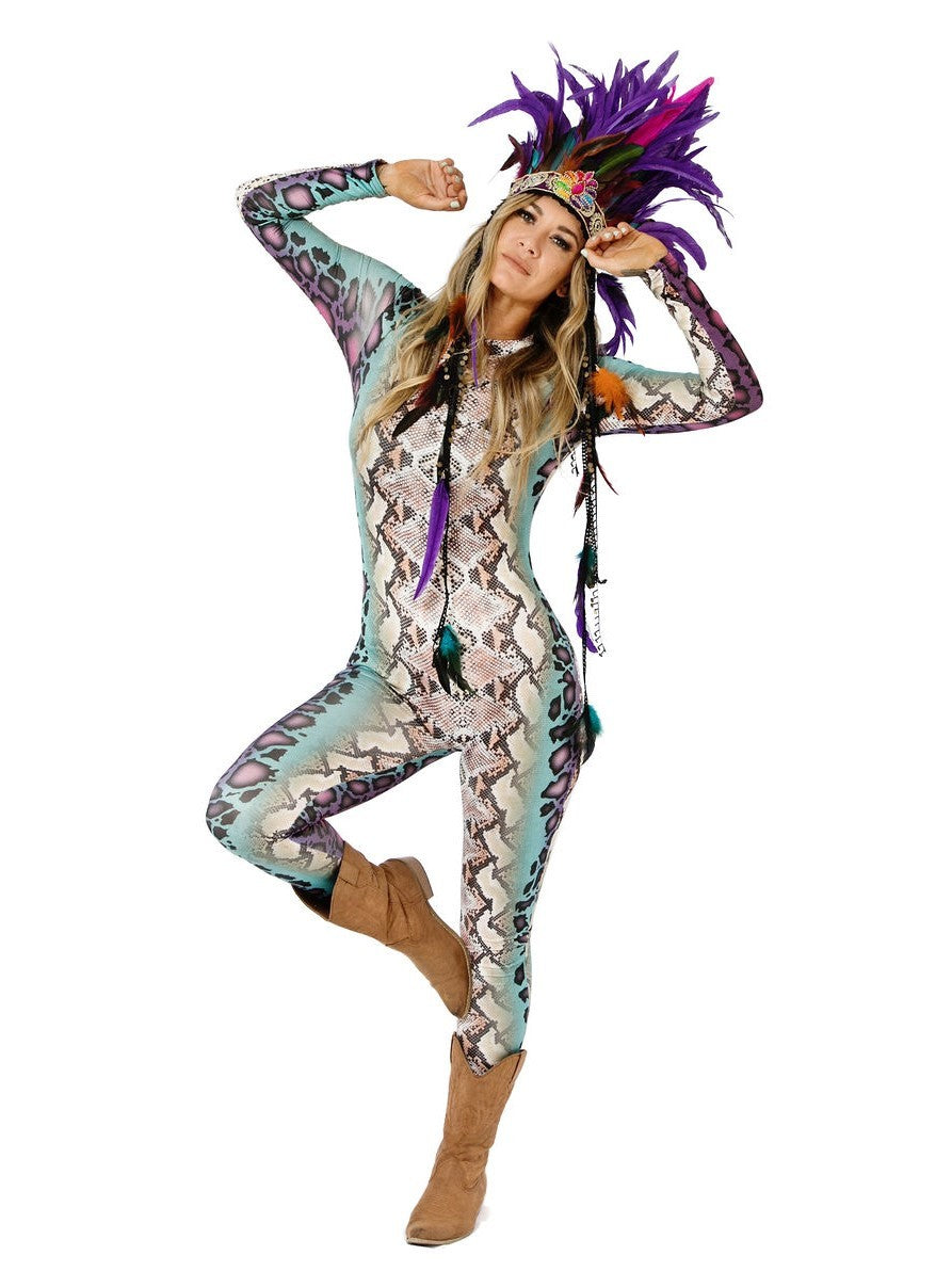 Snakeskin colorful Jumpsuit with pockets main image 1