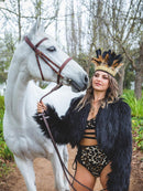 Black Crop Fur Jacket